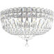 Petit Crystal Deluxe 13 Light Polished Silver Flush Mount Ceiling Light in Optic