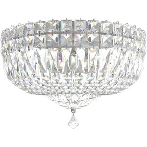 Petit Crystal Deluxe 5 Light Polished Silver Flush Mount Ceiling Light in Radiance