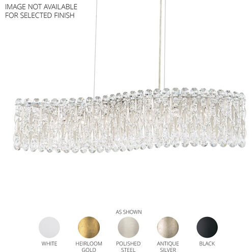 Sarella 7 Light 32.5 inch Black Linear Pendant Ceiling Light in Heritage