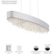 Signature Eclyptix LED 35.9 inch Polished Stainless Steel Linear Pendant Ceiling Light in Smooth Layout, Silver, Smooth Layout