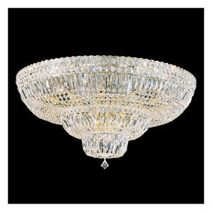 Petit Crystal Deluxe 21 Light Polished Silver Flush Mount Ceiling Light in Radiance
