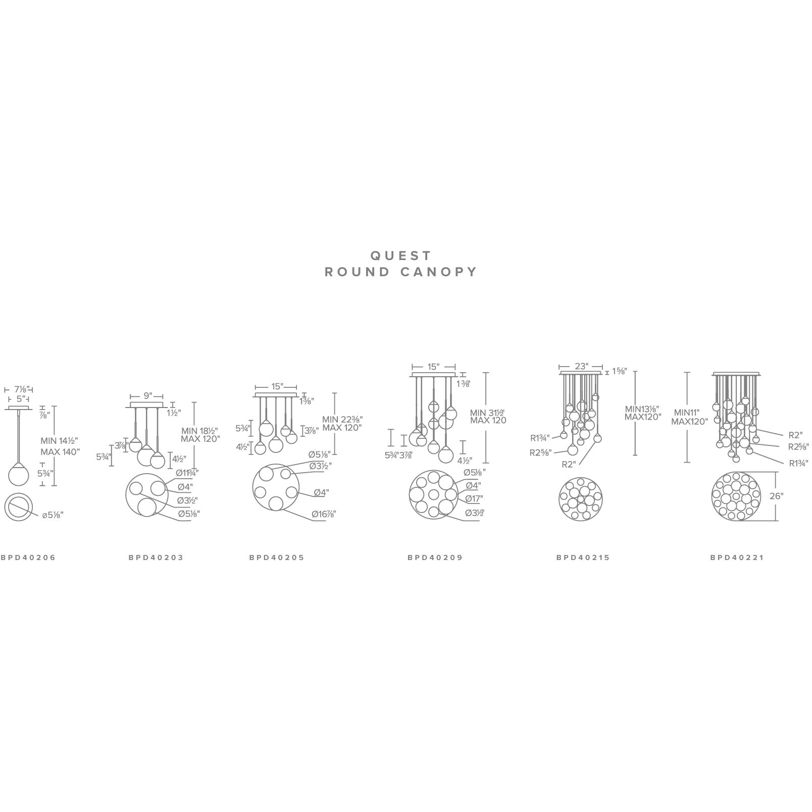 Quest LED 11.75 inch Black Multi-Light Pendant Ceiling Light, Beyond