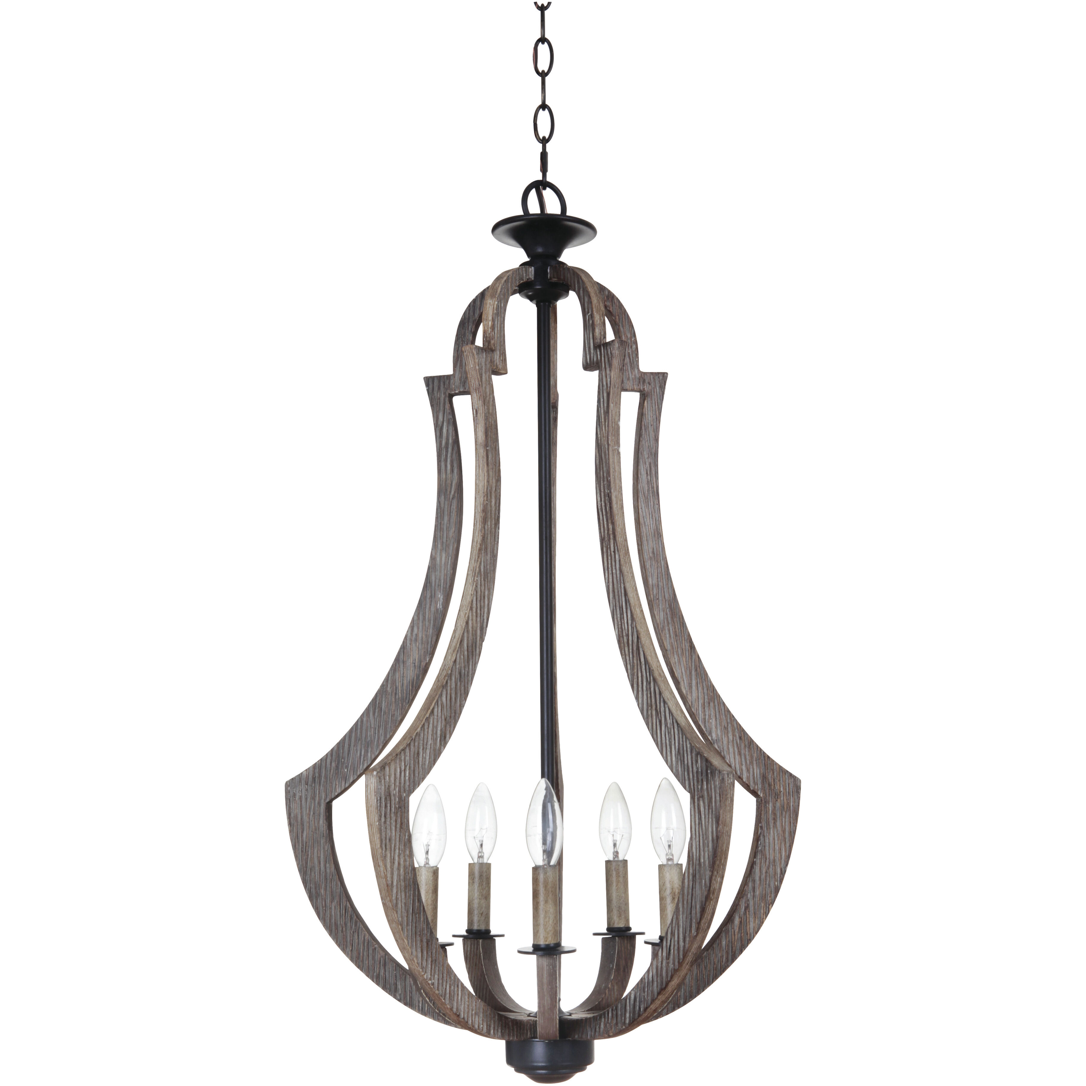 Winton 5 Light 19 inch Weathered Pine Foyer Light Ceiling Light
