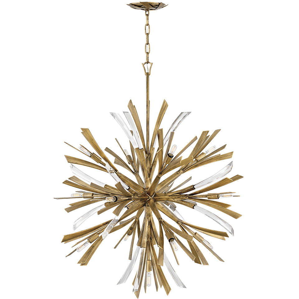 Vida LED 36 inch Burnished Gold Chandelier Ceiling Light, Orb