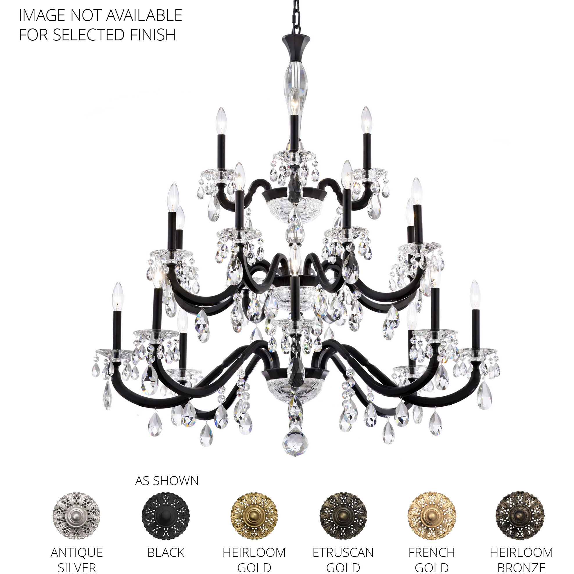 Schonbek S8620N 76R San Marco 20 Light 42.3 inch Heirloom Bronze Chandelier Ceiling Light Schonbek Signature