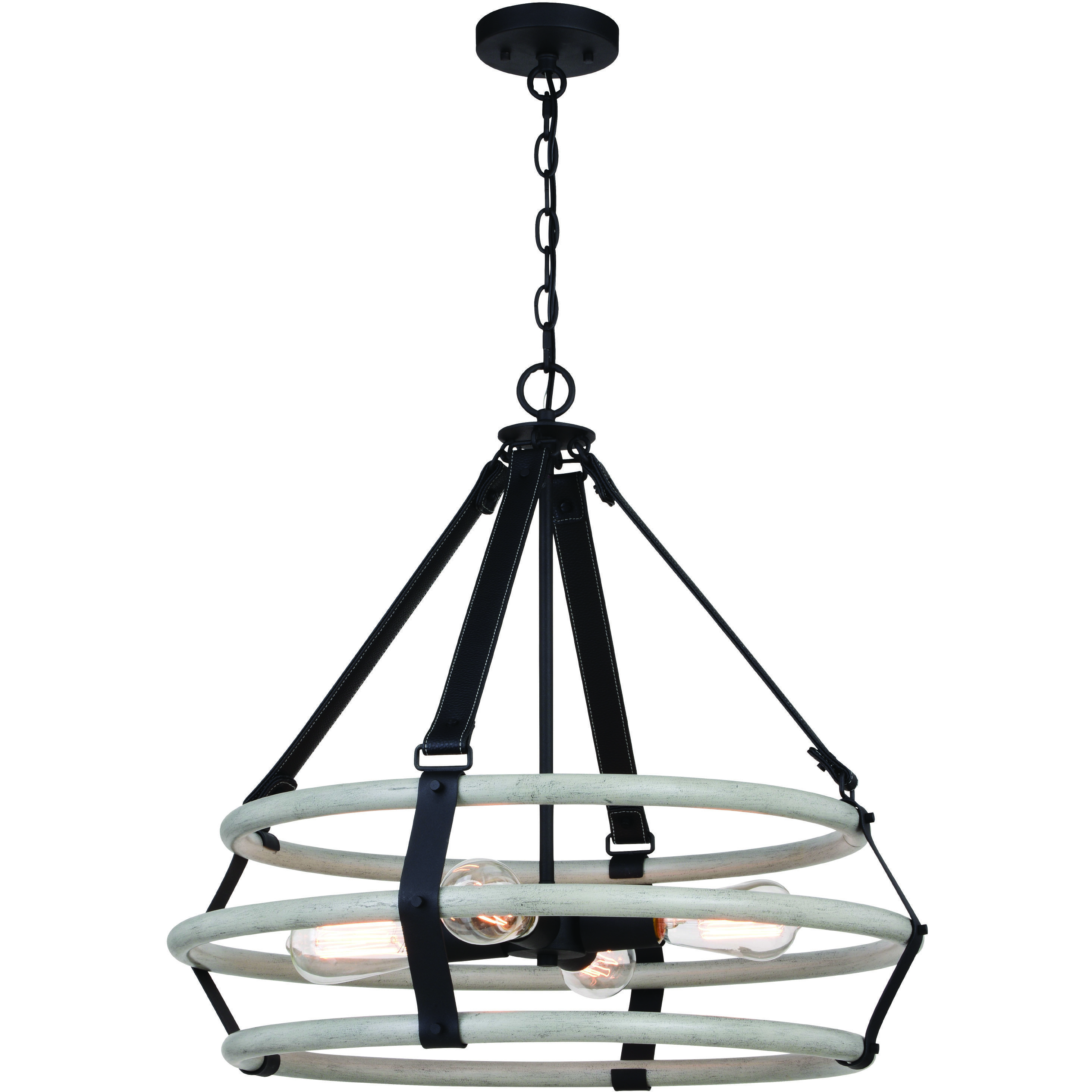 Taylor 4 Light 24 inch Textured Black and Ash Gray Pendant Ceiling Light
