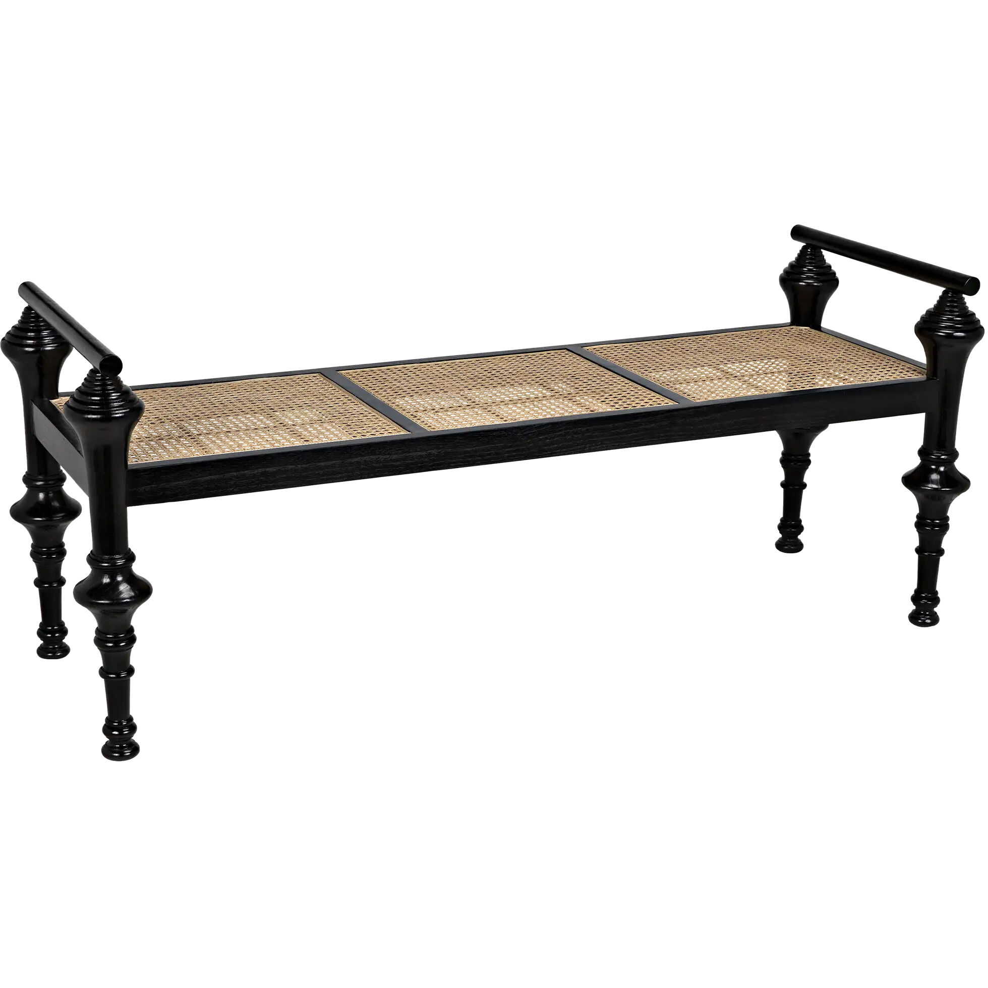Indochine Charcoal Black Bench