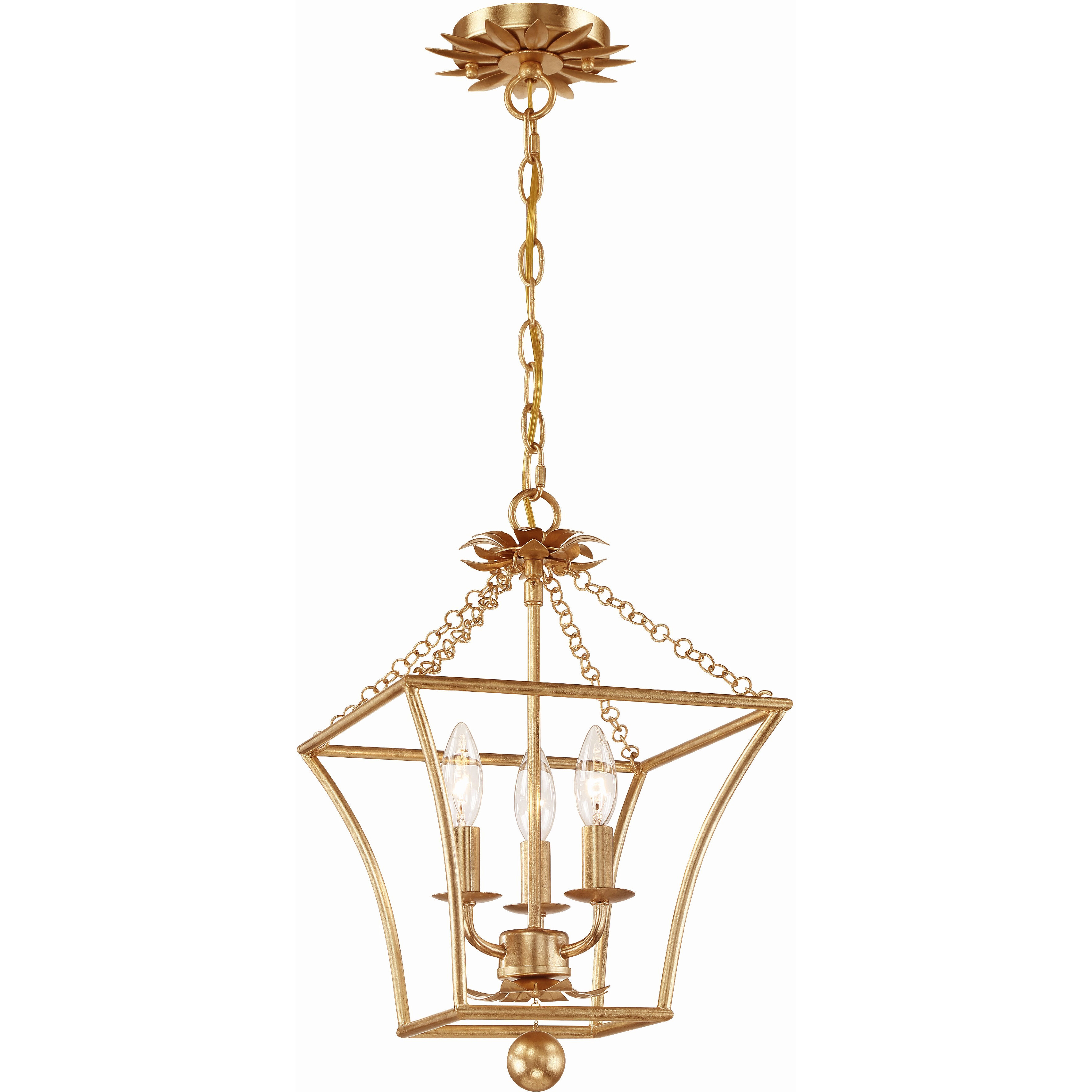 Broche 3 Light 11.00 inch Mini Chandelier
