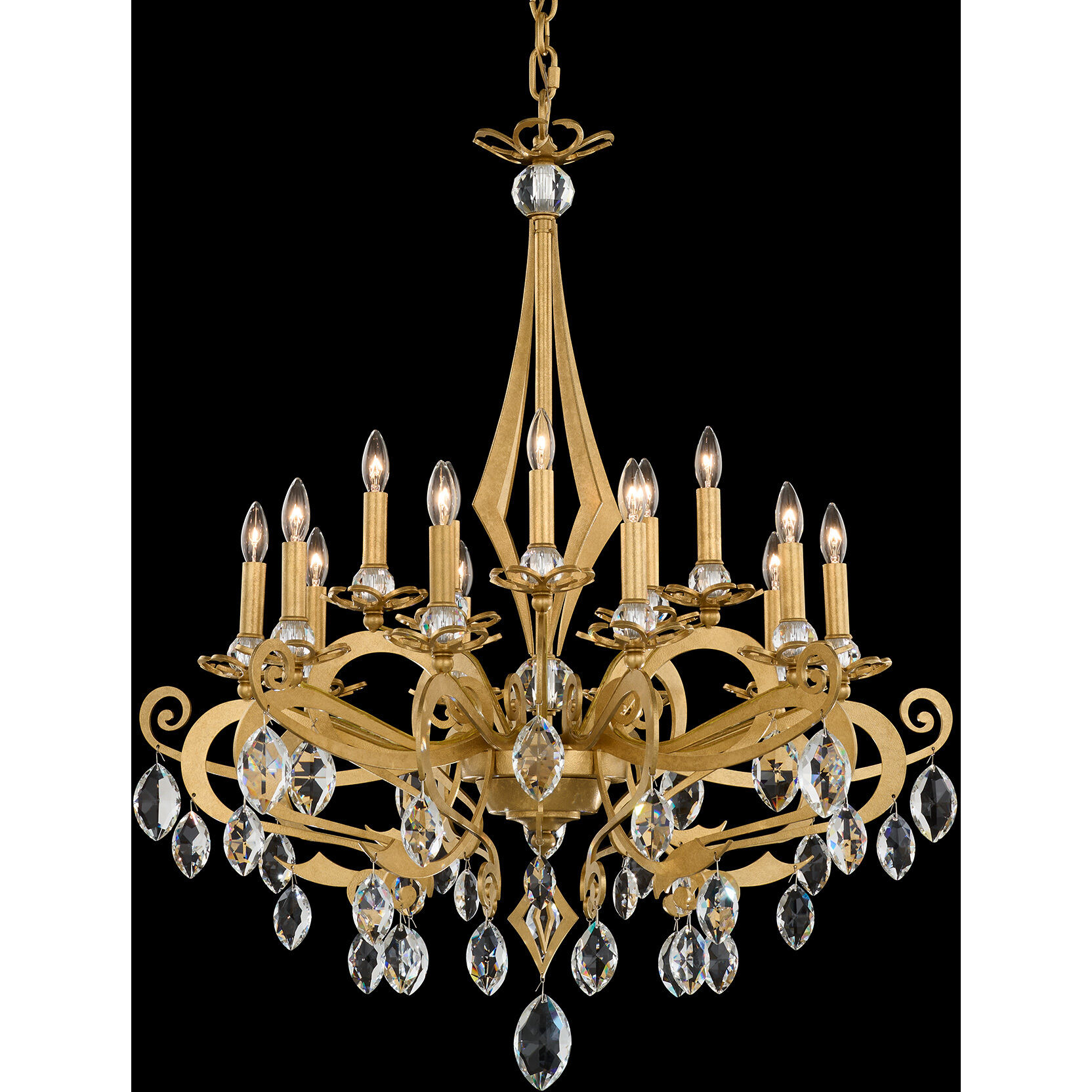 Signature Persephone 15 Light 33.5 inch Heirloom Gold Chandelier Ceiling Light