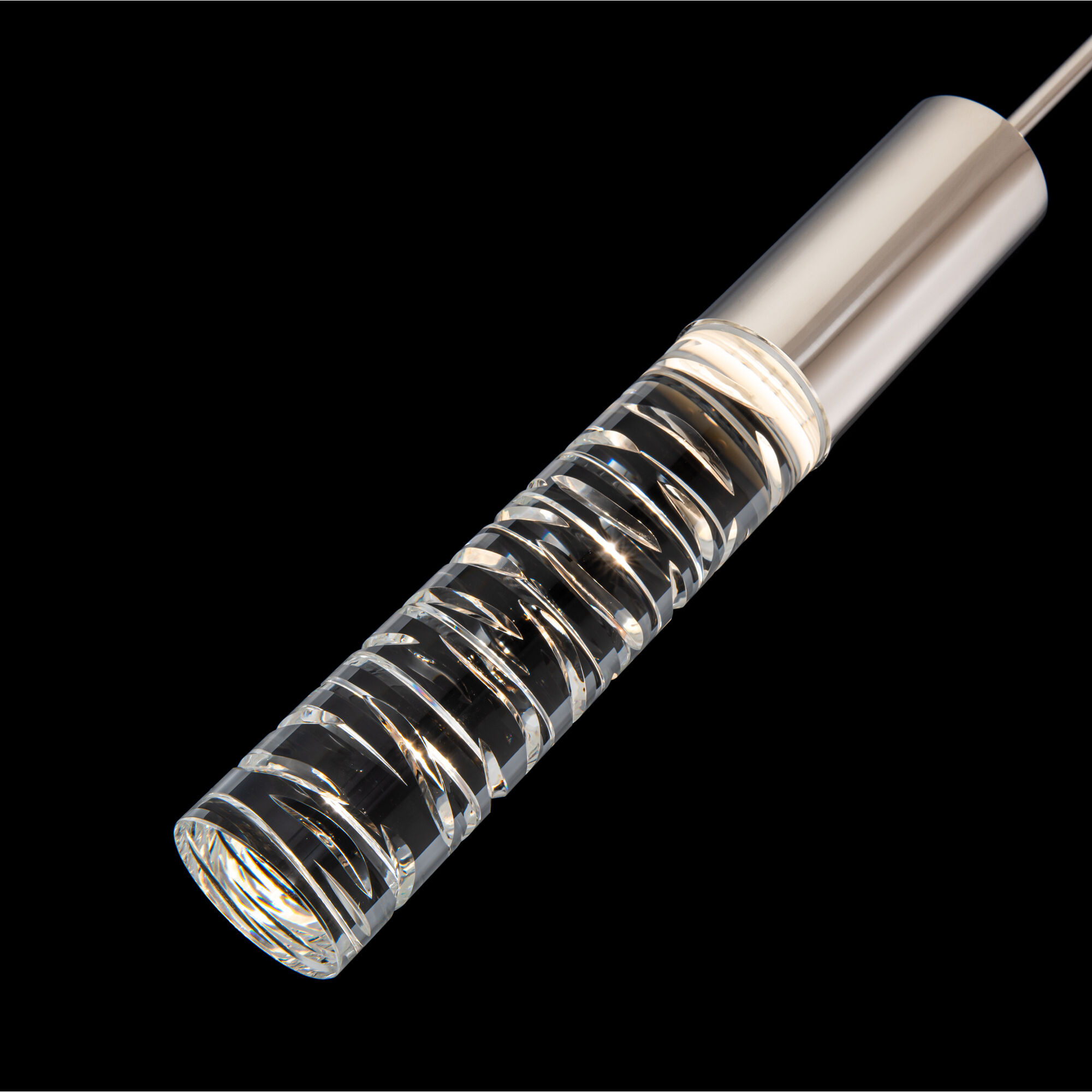 Cru LED 5.9 inch Polished Nickel Mini Pendant Ceiling Light, Beyond