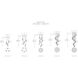 Beyond Martini LED 23 inch Polished Nickel Multi-Light Pendant Ceiling Light in Optic, Round Canopy