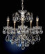 Century 5 Light 17 inch Black Pearl Chandelier Ceiling Light