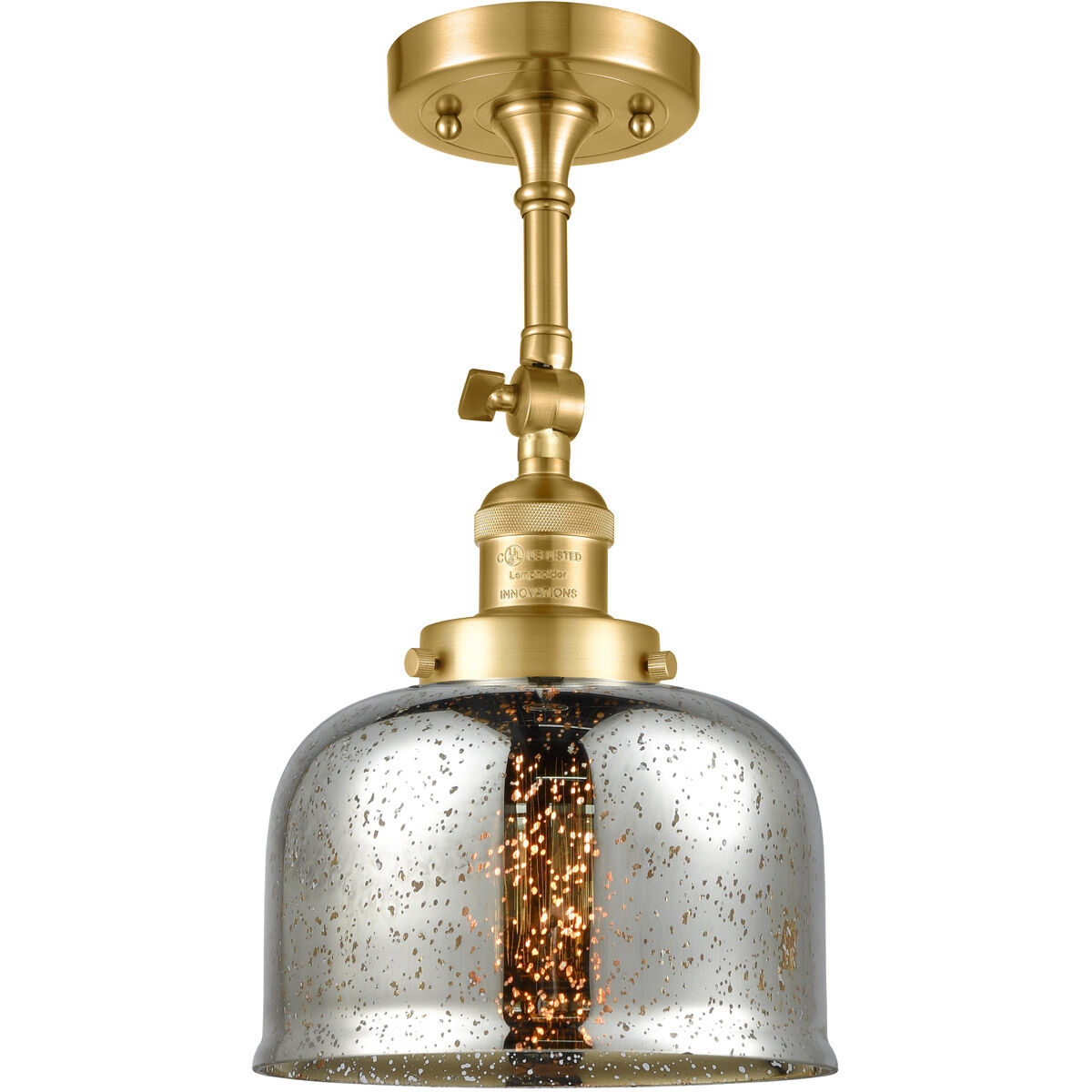 Franklin Restoration Large Bell 1 Light 8.00 inch Semi-Flush Mount