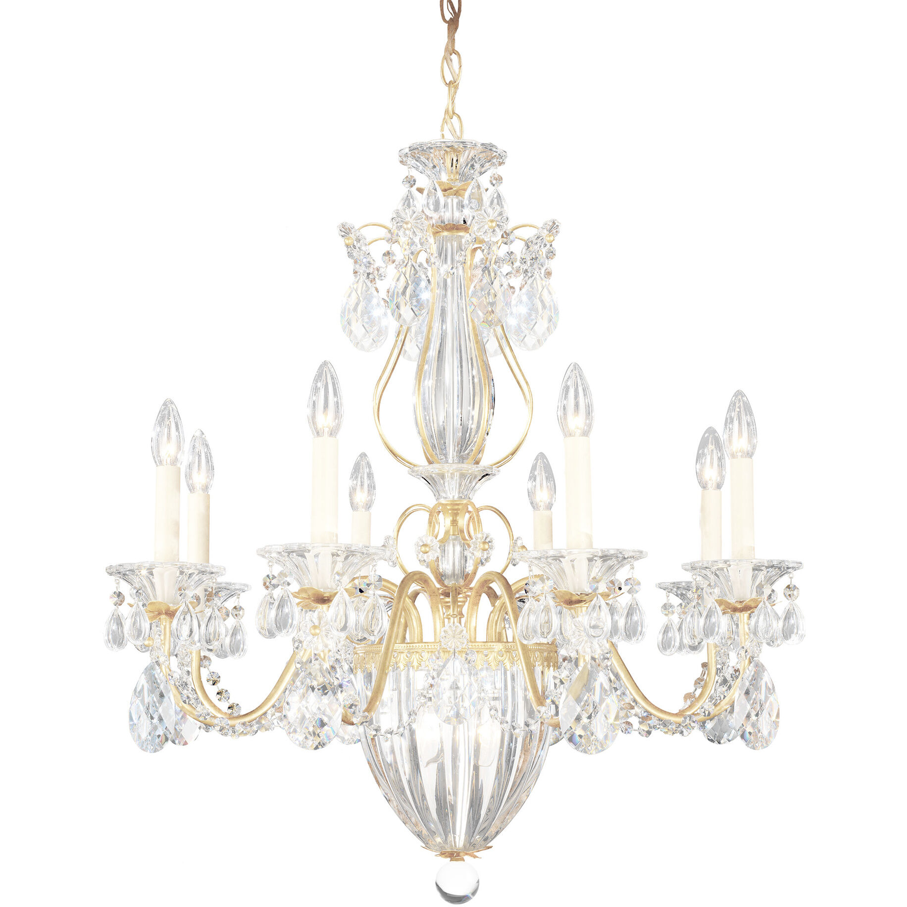 Bagatelle 11 Light 26.5 inch French Gold Chandelier Ceiling Light in Swarovski