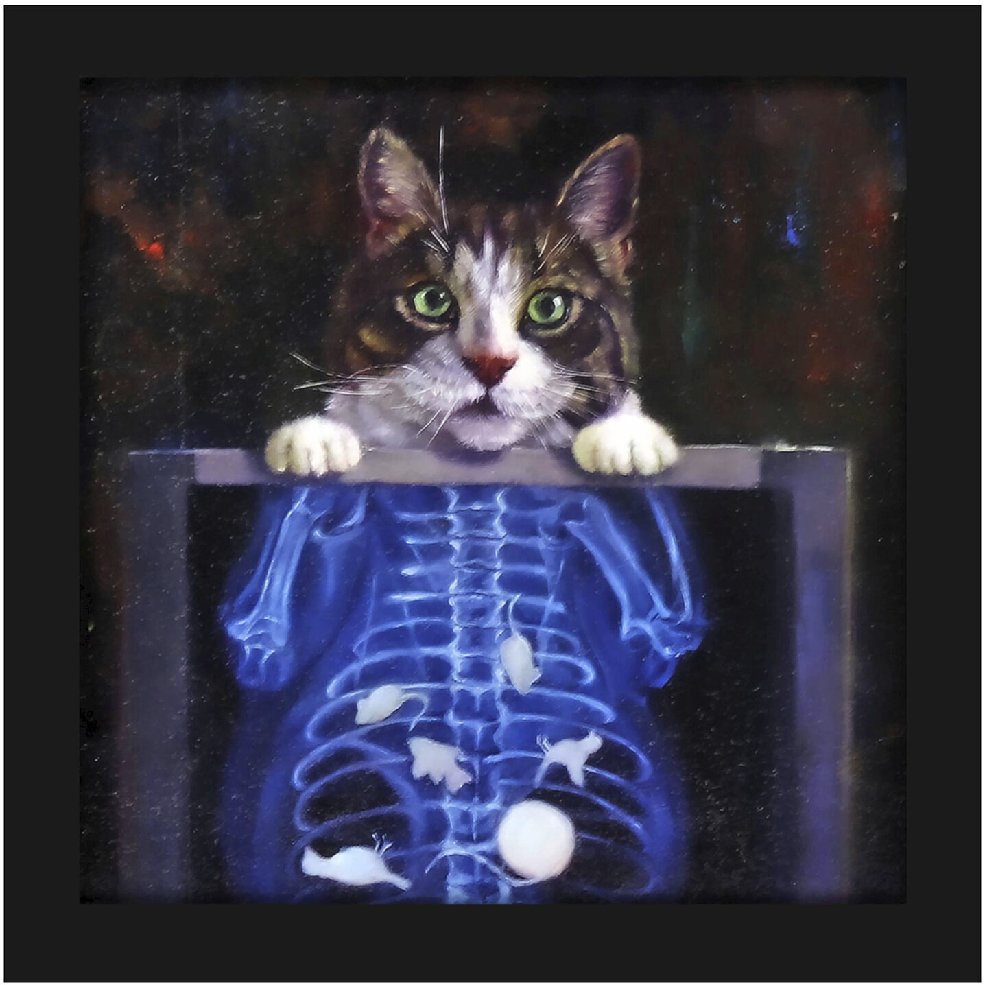 Animals 11 X 11 inch Non-Glass Framed Art, Propac