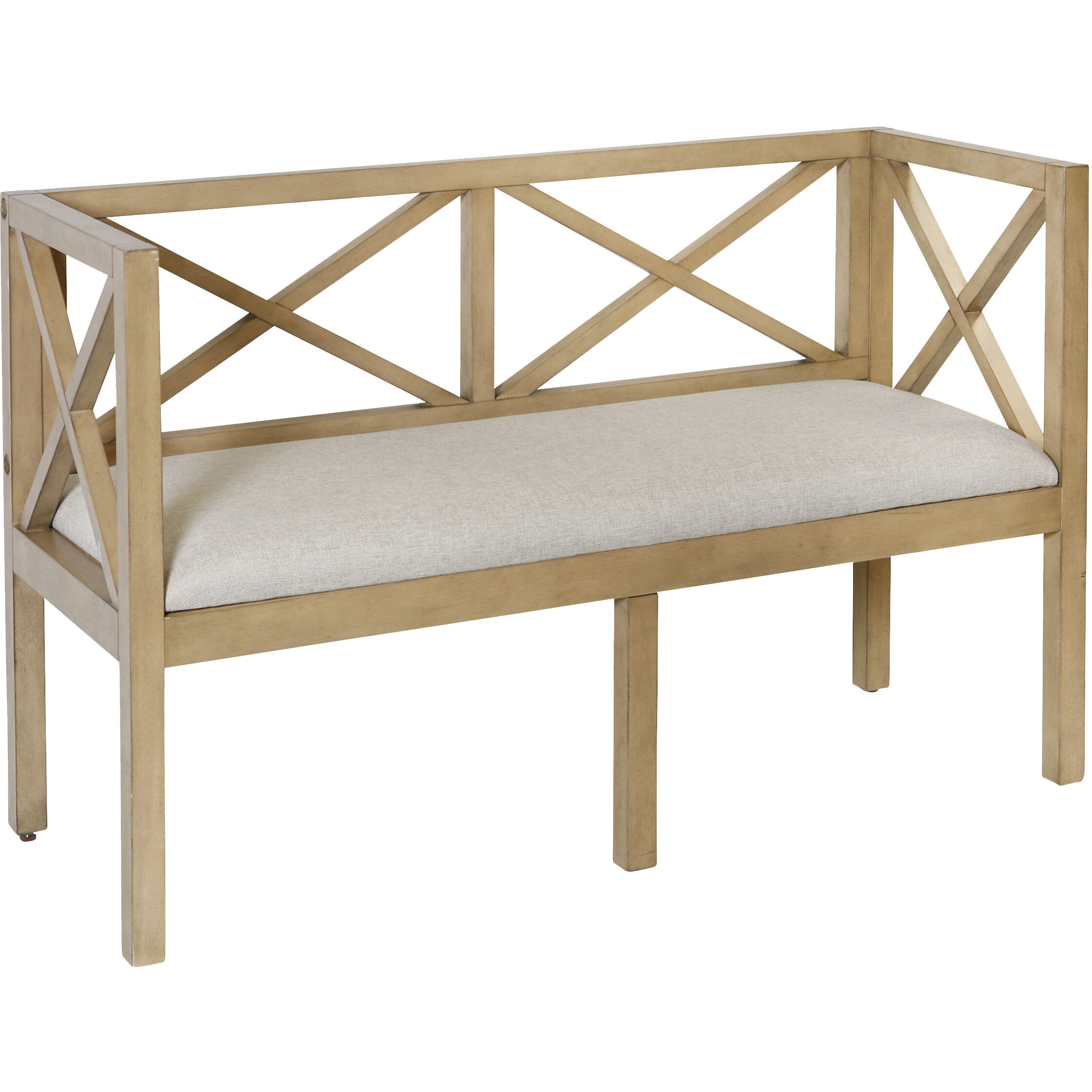 Amanda Light Brown and Taupe Bench