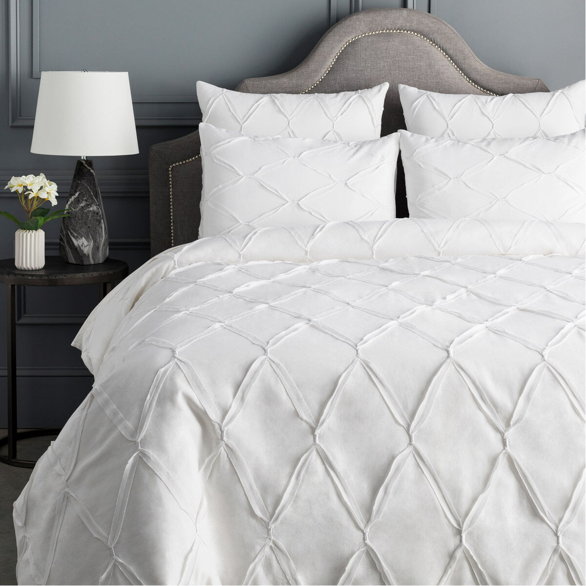 Aiken White Duvet, Full/Queen