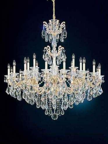 La Scala 24 Light 46 inch Parchment Gold Chandelier Ceiling Light in Heritage, Parchment Gold Cast