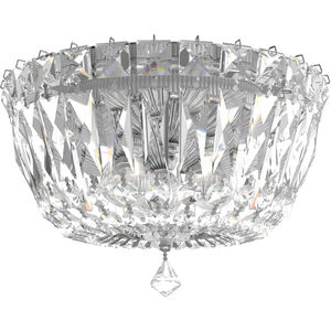 Petit Crystal Deluxe 3 Light 8 inch Silver Flush Mount Ceiling Light in Polished Silver, Petite Deluxe Spectra