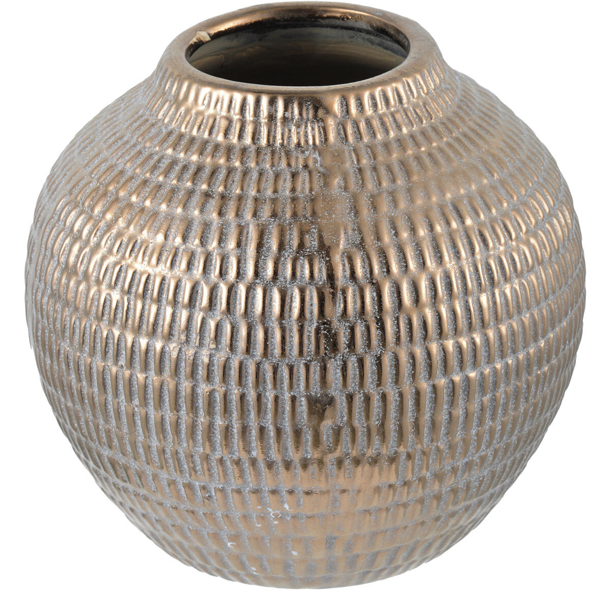 Tribal Chic Metallic Bronze Pot