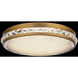 Signature Kristally LED 12 inch Aged Brass Flush Mount Ceiling Light