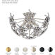Esteracae 3 Light Polished Stainless Steel Semi-Flush Mount Ceiling Light in Radiance