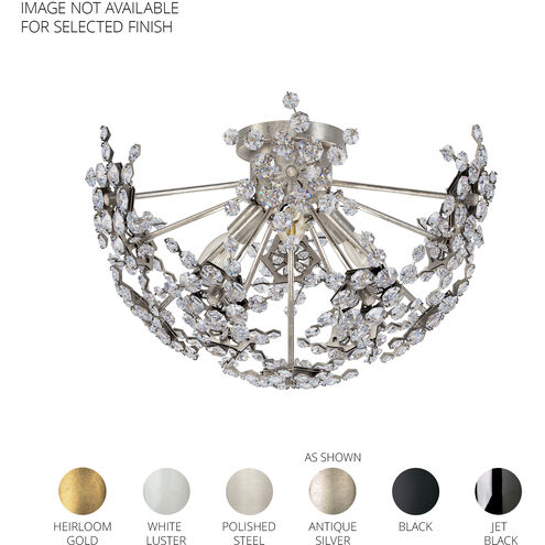 Esteracae 3 Light Polished Stainless Steel Semi-Flush Mount Ceiling Light in Radiance