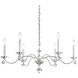 Modique 6 Light 32 inch Polished Silver Chandelier Ceiling Light in Heritage