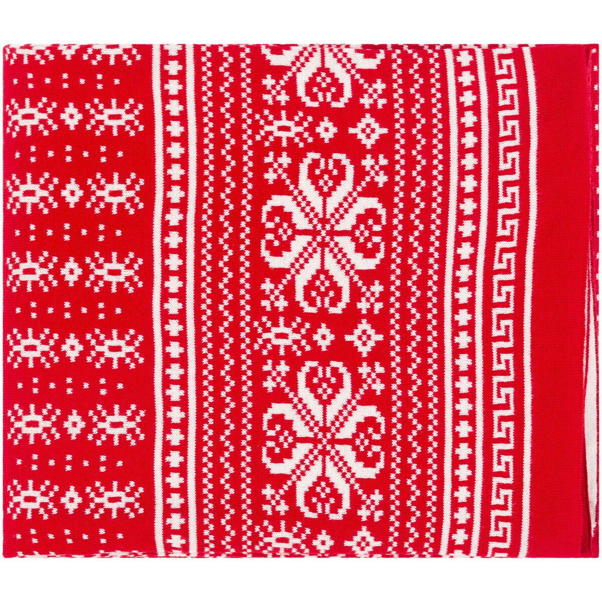 Rudolf 60 X 50 inch Bright Red/Ivory Throws