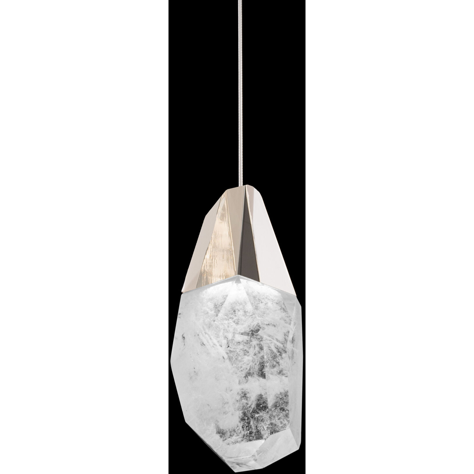 Martini LED 5.88 inch Polished Nickel Mini Pendant Ceiling Light in Optic Haze, Beyond