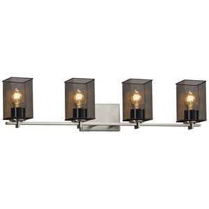 Wire Mesh 4 Light 34.25 inch Bathroom Vanity Light