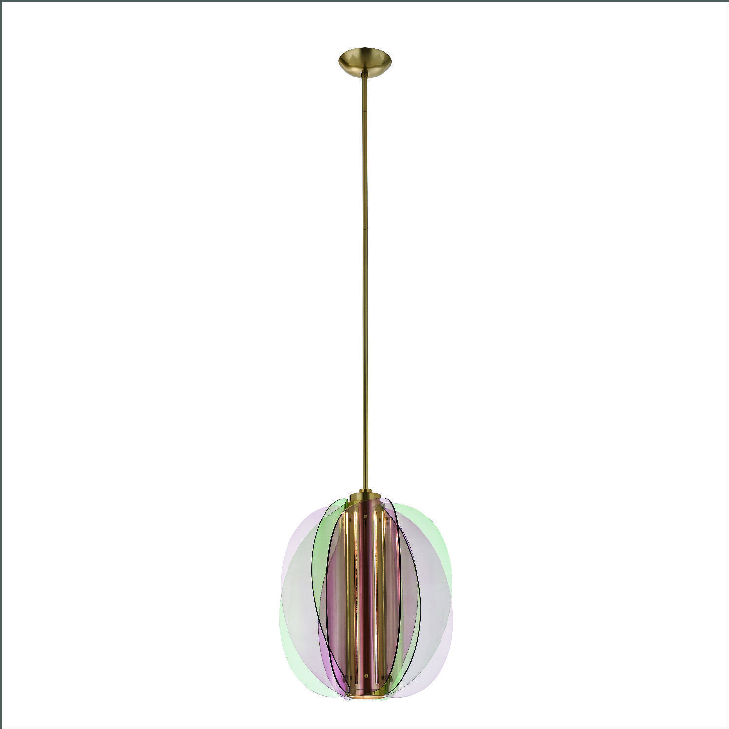 Tulipa 14.5 inch Winter Brass Pendant Ceiling Light