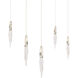 Beyond Kindjal LED 5.5 inch Polished Nickel Multi-Light Pendant Ceiling Light, Linear Canopy