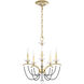 Priscilla 5 Light Heirloom Silver Chandelier Ceiling Light in Dark Grey Pearl, Adjustable Height