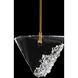 Forever Addesion LED 4 inch Polished Chrome Pendant Ceiling Light in Gold Rope, Gold Rope