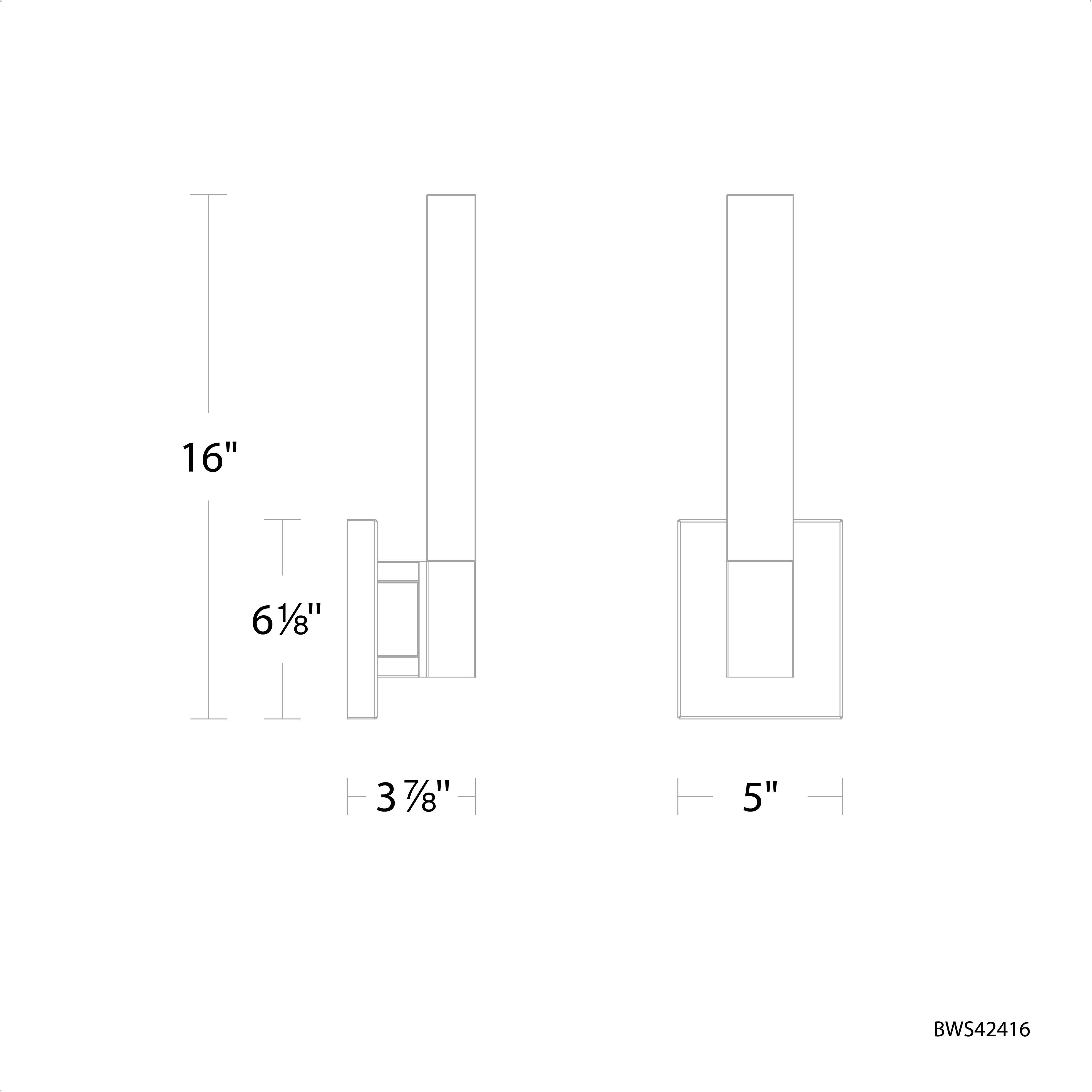 Beyond Baton LED 4 inch Black ADA Wall Sconce Wall Light