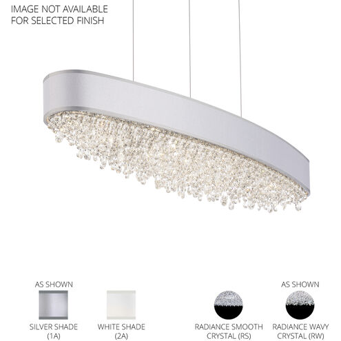 Eclyptix LED LED 36 inch Polished Stainless Steel Linear Pendant Ceiling Light in Smooth Layout, Silver, Smooth Layout