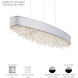 Eclyptix LED LED 36 inch Polished Stainless Steel Linear Pendant Ceiling Light in Smooth Layout, Silver, Smooth Layout