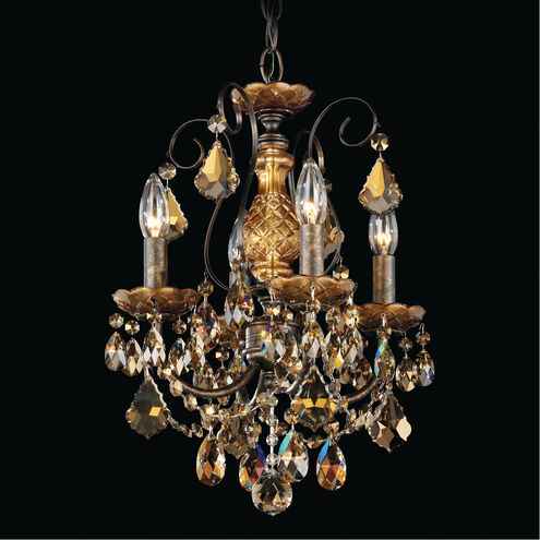 New Orleans 4 Light 12 inch Heirloom Bronze Chandelier Ceiling Light in Heritage