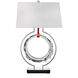 Forever Serenity 29.6 inch 7.00 watt Polished Chrome Table Lamp Portable Light in Red Rope, Red Rope