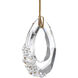 Forever Trinity LED 3.5 inch Polished Chrome Pendant Ceiling Light in Gold Rope, Gold Rope