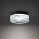 Melange LED 8 inch Black Flush Mount Ceiling Light, Beyond