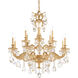 Milano 12 Light Heirloom Gold Chandelier Ceiling Light in Heritage