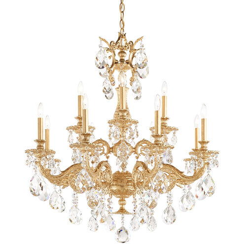 Milano 12 Light Heirloom Gold Chandelier Ceiling Light in Heritage