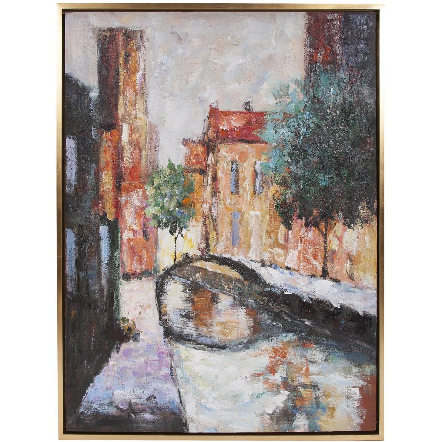 French Way 41.75 X 31.5 inch Hand Painted Original Art
