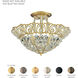 Rivendell 5 Light Black Semi-Flush Mount Ceiling Light in Radiance