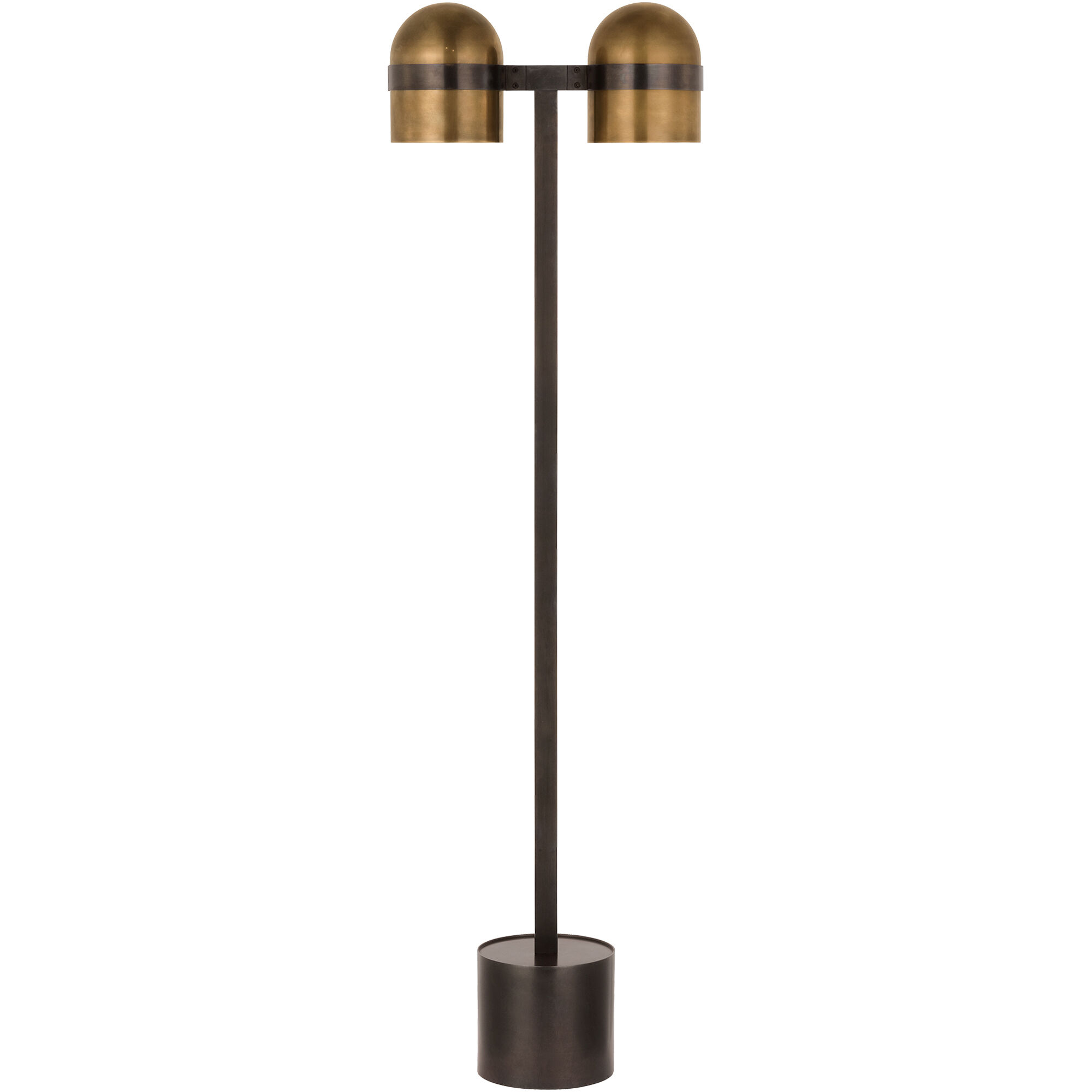 Avroko Octavia 53.9 inch 11.40 watt Blackened Bronze/Bright Worn Brass Floor Lamp Portable Light