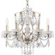 Century 6 Light 21 inch Antique Silver Chandelier Ceiling Light