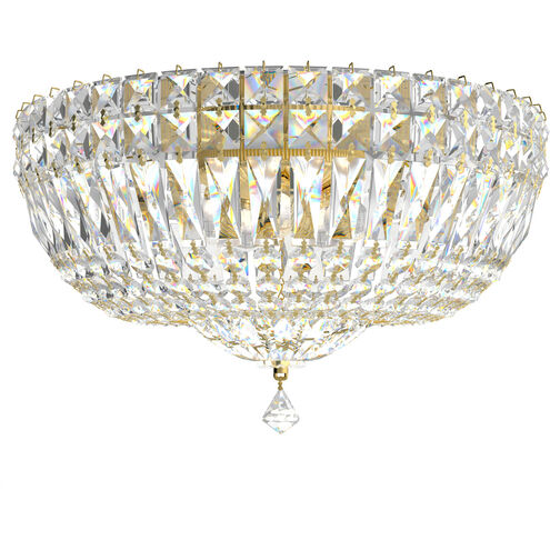 Petit Crystal Deluxe 5 Light 14 inch Aurelia Flush Mount Ceiling Light in Petite Deluxe Spectra