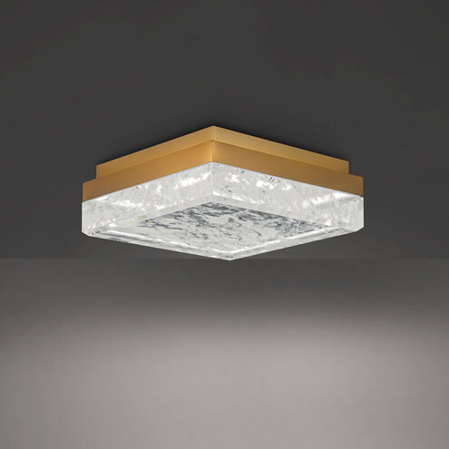 Whisper LED 12 inch Aged Brass Flush Mount Ceiling Light, Beyond